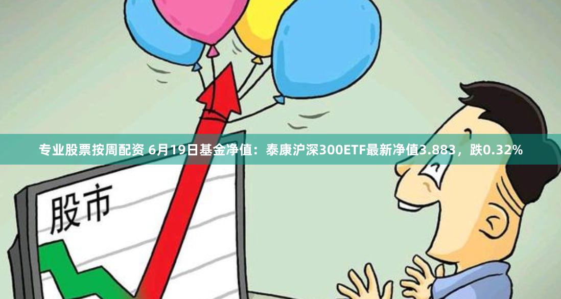 专业股票按周配资 6月19日基金净值：泰康沪深300ETF最新净值3.883，跌0.32%