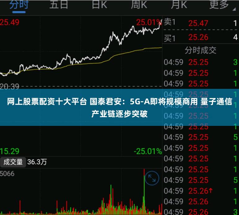 网上股票配资十大平台 国泰君安：5G-A即将规模商用 量子通信产业链逐步突破