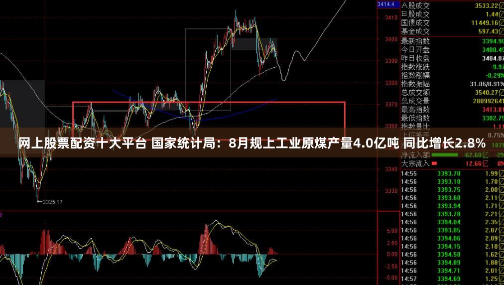 网上股票配资十大平台 国家统计局：8月规上工业原煤产量4.0亿吨 同比增长2.8%