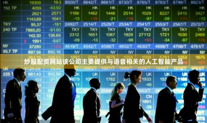 炒股配资网站该公司主要提供与语音相关的人工智能产品
